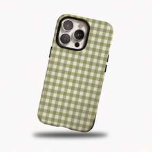 Una elegante funda para teléfono que no incluye cordón ni soporte Colorful Checkerboard Pattern Phone Phone Compatible With 16 Pro 15Pro 14 Plus 13 Pro 12 11 - Verde Oliva - Ver 1