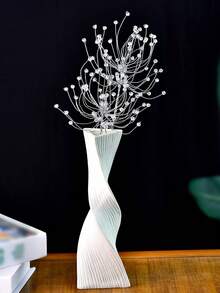 1Pc Fashionable Colorful Crystal Artificial Flowers With Exquisite Star-Shaped Designs, Perfect For Creative Holiday Bouquets, Hand-Held Arrangements, Wedding Decor, Home Room Table Decorations, And Vase Fillings - White - View 6