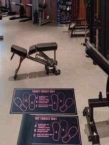 Anti-Slip Training Mat For Squats, Which Helps Improve Exercise Efficiency, Is Anti-Slip And Wear-Resistant, Soft And Elastic, Easy To Clean And Store, Suitable For Gym Workouts And Home Sports, Indoor/Outdoor Activities, Suitable For Yoga - Multicolor - View 9