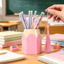 12pcs/5pcs/4pcs/2pcs/1pc Colored Pencil Storage Box - Portable Design, Can Separately Store Pens And Pencils, Suitable For Students, Office And Home Use. Cute Cartoon Shape, Office Supplies. Fun Design. Portable Storage Box As Pencil Case, Suitable For Christmas Use. Desk Accessories, Suitable For Office, School Supplies,Back To School - Multicolor - View 26