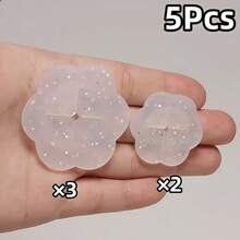 3/5/8Pcs Silicone Clothing Clips, Waist Tightener, Suitable For T-Shirts And Dresses, Multi-Functional Shirt Fixing Straps With Floral And Solid Color Pattern Design, Enhancing Daily Wear And Party Elegance - Multicolor - View 14