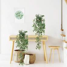 1pc Mandala Potted Plant Outdoor Hanging Greenery Vine Decoration For Fence, Patio, Study Room, High Quality Artificial Potted Plant - Army Green - View 8