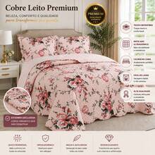 3-Piece Set: Double-Sided Queen Bedspread, Patchwork Quilt, Ultra Patch - 藍寶石 - 查看 2