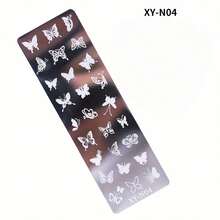 3Pcs Nail Stamp Plates Butterfly Flower Pattern Nail Stamping Templates Manicure Stencils Tools For Nail Art Decoration - Multicolor - View 4