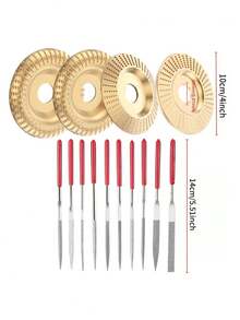 14pcs Angle Grinder Accessories Wood Carving Discs, 2.95 Inch Diameter, Grinding Machine Wood Grinding Wheel Shaping Disc, Wood Polishing Carving Tool, Woodworking Angle Grinder Accessories - Multicolor - View 3