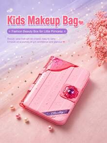 Set di giocattoli per trucco finto rosa non macchiante, giocattolo per gioco di ruolo, borsa per trucco portatile, regalo per ragazze - Multicolore - Visualizzare 10