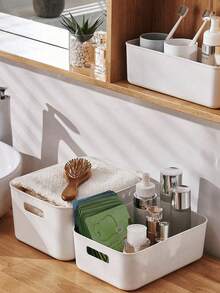 10/7/1pc Stackable Plastic Storage Box With Handle, Suitable For Office, Home, Wardrobe; 5pcs/2pcs Multi-Functional Storage Baskets, Durable Containers For Socks, Underwear, Stationery, Cosmetics; Space-Saving Drawer-Style Storage Box - Multicolor - View 10