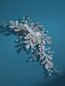 1pc Elegant Plant-Inspired Iron Hair Clip Bridal Wedding Hair Accessory For All Seasons - Color - View 5