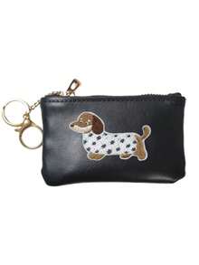 Portofel moale și drăguț în formă de câine Dachshund cu breloc, buzunar mini cu fermoar, suport pentru carduri cu model adorabil de câine alb cu pete, portofel compact și portabil pentru utilizare zilnică și cadouri - Multicolor - Vizualizare 11