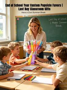 Individuelle Eis am Stiel Halter Hüllen, Gefrierfach Eis Halter, Schulanfang/Schulschluss Kinder Sommer Partygeschenke, Für Geburtstag, Camping, Abschluss, Junggesellinnenabschied. - Verschiedenfarbig - Übersicht 4