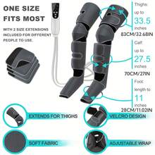 LUYAO 2 Pics Air Compression Leg Massage, Professional Sequential Device For Massage Equipment, Foot And Leg Boots Massager System With Dynamic Compression Technology, Kneading Squeeze Deep Relaxation, Christmas Gift For Dad Mom And Lover - Dark Grey - View 3