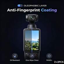 2+2pcs[Screen Protector+Lens Protector]Compatible With DJI Osmo Pocket 4/3, 2pcs Lens Protector+2pcs LCD Screen Protector, Tempered Glass Film, Compatible With DJI Pocket 4/3 Accessories, 9H Hardness Scratch Resistant. High Definition Transparent, Thin Fit, Sensitive Touch, Full Screen Protection. - View 10