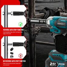 YOFIDRA Electric Wrench,1200N.M Brushless Electric Impact Wrench 3 Function 1/2 Inch Cordless Screwdriver Electric Drill Set - Set A - View 4