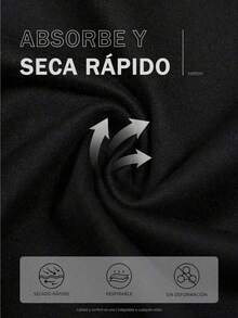 Camiseta de manga corta con estampado gráfico casual para hombre, verano - Negro - Ver 7