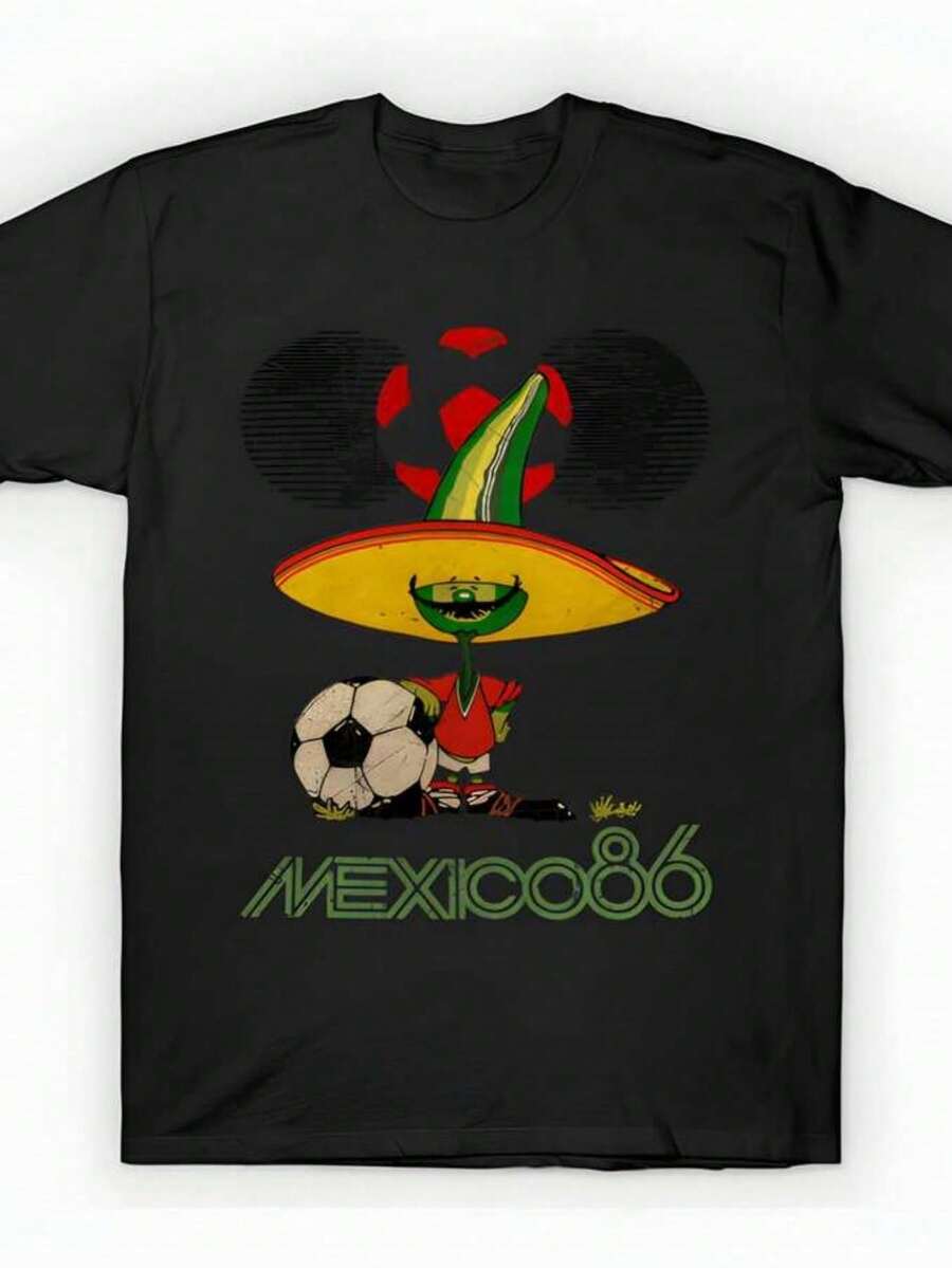 Camiseta unisex estampada, 100% algodón, corte holgado, diseño informal, perfecta para vacaciones de verano en la playa, uso diario informal y estilo urbano,camisetas para hombre,playeras - Negro - Ver 1