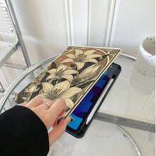 1 buah Casing Pelindung Tablet Motif Bunga Vintage - Pelindung Stand Multi-Sudut dengan Slot Pena, Kompatibel dengan iPad Generasi ke-10 10,9 Inci 2022 Smart Shell/Air 13(M3 2025)/11(A16 2025)/Galaxy Tab S10+/S9/A9, Kompatibel dengan Oppo Pad, Kompatibel dengan Matepad, Kompatibel dengan Vivo Pad, Kompatibel dengan Honor Pad, Kompatibel dengan Xiaoxin Pad - MultiWarna - View 3
