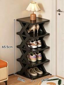9/8/7/6/5/4/3/2 Tier Narrow Shoe Rack, New Upgraded Shoe Rack, Small Vertical Shoe Rack, Space-Saving DIY Freestanding Shoe Storage Organizer, Suitable For Entryway, Closet, Can Accommodate Size 42-43 Shoes, Easy To Assemble And Stable Structure, Black And White Color Scheme - Multicolor - View 21