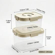 Multi-Functional Transparent Plastic Compartment Food Storage Box, Refrigerator Multi Grids Sealed Fresh-Keeping Box With Cover, Large Capacity Reusable Vegetables FruitsIngredient Container, Microwave Heatable, Kitchen Food Storage And Organization - Multicolor - View 16