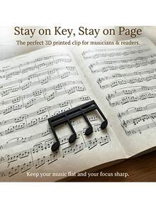 3D Printed Sheet Music Clip, Suitable For Piano, Guitar And Violin - Large Capacity Sheet Music Clip, Can Firmly Hold Sheet Music, Convenient For Reading, Perfect Gift For Music Lovers - Multicolor - View 7
