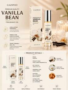 Aceite de fragancia de vainilla en bolígrafo giratorio de 10ml, fragancia concentrada premium con aroma rico, cremoso, cálido y dulce, fragancia portátil de larga duración en bolígrafo giratorio de bolsillo, adecuada para uso diario, viajes y ocasiones casuales - Múltiples aromas - Ver 2