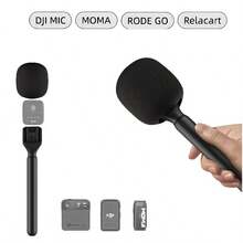 Microphone Handle Wireless Microphone Accessory Handheld Stick For Live Streaming, Video Recording, Outdoor Interview, Vlog, Podcast And News Reporting, Compatible With DJI Mic1/2, Rode Wireless GO II And Multiple Models Durable Wireless Microphone Holder Handle - one-size - View 4