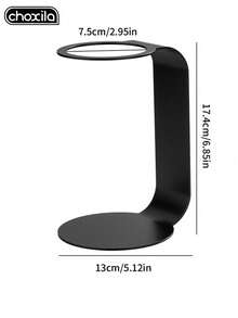 choxila 1pc Vintage Coffee Pour Over Pot Metal Handheld Stand Universal Drip Filter Glass Filter Cup Base - Black - View 13