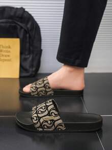 Men's Spring To Summer Personalized Slippers, EVA Indoor Leisure Slippers - Black - View 6