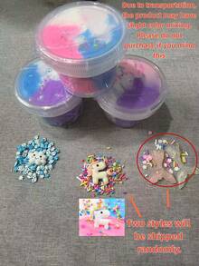 Súper lindo slime de cristal de unicornio rosa azul blanco, slime de nube apretable púrpura azul blanco, slime de cristal azul, slime de mar azul transparente grande y suave para aliviar el estrés y slime de niebla verde fresca del mar, plastilina azul claro, adecuado para fiestas, vacaciones, regalos de fiesta, cumpleaños, regalos de regreso a la escuela - Multicolor - Ver 8