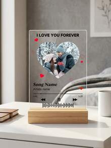 Wedding Season Customized Couple Engagement Acrylic Photo Frame Gift, Customized Acrylic Photo Frame, Customized Photo Plaque, Personalized Wedding Souvenir, Couple Customized, Valentine's Day Gift, Birthday Gift, Anniversary Gift, Couple Gift, Home Living, Home Decor, Souvenir, Reusable, Cute, High Quality, Birthday Gift, Wedding Anniversary Souvenir - Multicolor 2 - View 5