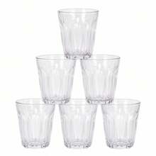 DURALEX | Set Of 6 Provence Clear 130ml Tempered Glass Tumbler Glasses With Embossed Design, Dishwasher And Microwave - Transparent Provence - View 2