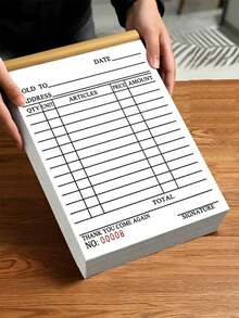Thank You Receipt Books, White & Yellow Two-Part Carbonless Receipt Pad, Small Business Invoice Book, Order Book Receipt Books Invoice Book For Business,School Supplies,Back To School - Multicolor - View 3