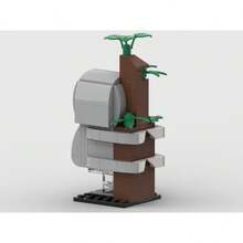 Sloth Climbing Tree Building Block Model, MOC Interlocking Set, Creative STEM Building Blocks - DIY Home Decor Desktop Ornament, Suitable As Christmas, Holiday Or Birthday Gift For Boys And Girls Aged 6 And Above - Multicolor - View 6
