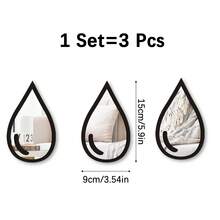 1pc/2pcs/3pcs Teardrop Shaped Mirror Wall Stickers - Self-Adhesive Double-Layer Acrylic Mirror Stickers, Suitable For Office, Bathroom And Kitchen, Easy To Apply And Remove, Artistic Design Fashion Decor, Ideal Housewarming Gift - Double-layered Mirror Teardrop - View 12