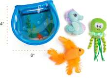 Catstages Hide &Amp; Seek Fish Bowl Interactive Cat Toy With Two Catnip Blend Toys, Blue - 白色 - 查看 7