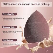 Makeup Sponge Set BS-MALLTriangle Puff 14 Pcs For Liquid, Cream, And Powder, Multi-Colored Makeup Sponges And Mini Makeup Sponge - Coffee Brown - View 2