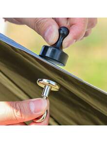 1 Stück starker Magnetischer Haken, Outdoor Camping Baldachin Zelt Befestigungshaken, Camping Licht Magnet Kletterhaken - Verschiedenfarbig - Übersicht 2