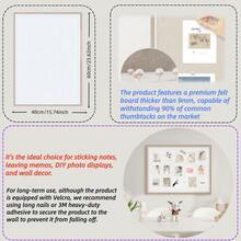 1pc Large Size Decorative Board, Multi-Purpose Photo Display Board, Office And Home Message Board Felt Board, Drill-Free Display Board Background Wall, Multi-Purpose Message Board, Suitable For Home, Study, Office Work, Christmas New Year Decoration, Photo Display, Message, Etc. - 1PC - View 6