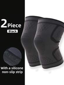 Unisex Silicone Anti-Slip Compression Knee Pads, Suitable For Basketball, Football, Hiking, Running, Absorb Sweat, Breathable, Elastic Sports Knee Supports - Multicolor - View 17