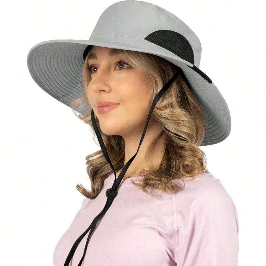 Sombrero de ala ancha para hombre y mujer, sombreros de pesca para hombre, proteccin, sombrero de cubeta de senderismo para mujer, al aire ltima intervensin, verano, - inicial - Ver 1