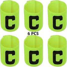 6 piezas Brazalete de Capitán de Fútbol de Color Mixto Aleatorio, Alta Elasticidad Sin Apretar, Posicionamiento Preciso de la Posición de Capitán, Adecuado para Todo Tipo de Entrenamiento y Competiciones, Regalos, Tu Mejor Opción para Deportes - Multicolor - Ver 7