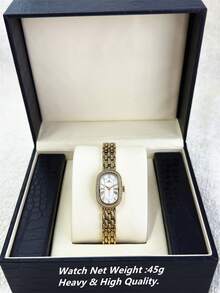 Pablo Raez 原創品牌女款手錶 1pc SUS304 不鏽鋼 18K 金頂級 AAA 品質奢華正裝錶 銀色 IPS 鍍層優雅新時尚長方形設計石英錶 白色錶盤高品質女孩熱門方形腕錶 50m 防水實心鋼錶帶鏈條附蝴蝶扣休閒可愛女學生小錶盤精美手錶適合送給朋友或家人禮物 日常/工作/派對裝飾生日禮物 - 彩色 - 查看 6