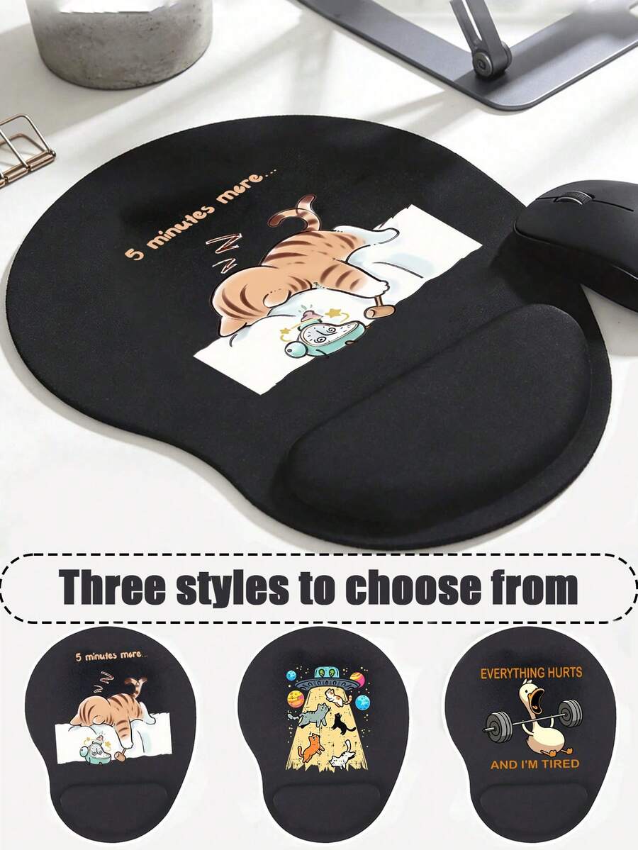 Ergonomic Wrist Support Mouse Pad, Cartoon Pattern Mouse Pad, Cat Mouse Pad, Duck Mouse Pad; EVA Material, Non-Slip Memory Foam Mouse Pad, Comfortable Wrist Support, Skin-Friendly Desk Mat; Desktop Protector, Work Gift, Suitable For Gaming, Office, Non-Slip, Office Computer, Laptop And Home, Graduation Season Souvenir, Colleague Gift, Valentine's Day, Mother's Day, Back To School Gift, Office Essential