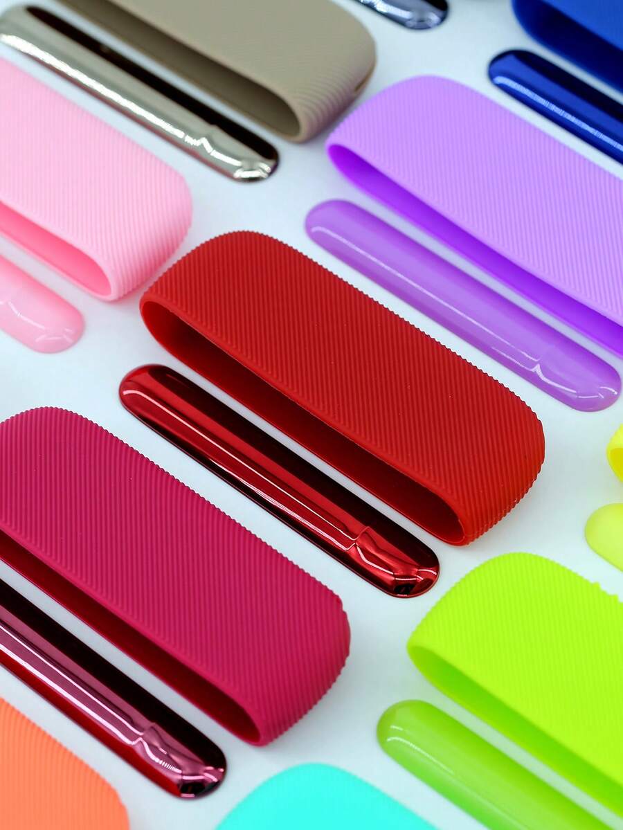 BLBLBL 1set(Protective Cover+Side Panel)Colors IQOS ILUMA Silicon Cover Decoration Accessories For IQOS ILUMA Case Accessories, Cigarette Box Accessories For Electronic Cigarettes, Not IQOS 3DUO; (Protective Cover+Side Panel)