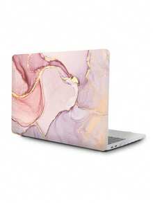 Abstract Painting Pattern Front & Translucent Dorsal Case Compatible With MacBook Air Pro Cases Laptop Case Hard Shell - View 3