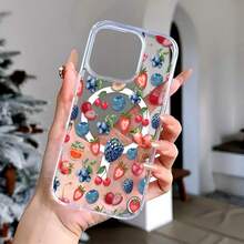 A Stylish Phone Case. Does Not Include Lanyard Or Stand. Strawberry Blueberry Fruit Print Pattern Premium Magnetic Phone Case. Compatible With 16e/16/15/14/13/12/11/ProMax/Pro/Plus/XSMax/XS/X, And Galaxy S22/S23/S24/S25/Plus/FE/Ultra. Fashionable Women's Summer Unique Transparent Cases. Shockproof, Drop-Proof, Ultra-Thin Design Acrylic+TPU Hard Back. Non-Yellowing Clear Protective Cover For Men, Women, And Girls. Protective Cases For [Unclear - Possibly "Pr" Or "Pr"]. - 清除 3 - 查看 1