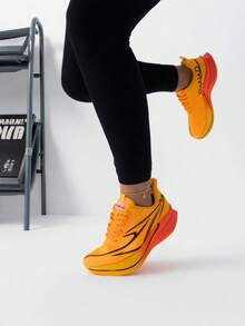 EDIXIM 2026 Spring/Autumn Mesh Breathable Sports Shoes Women's Non-Slip Wear-Resistant Shock-Absorbing Thick Sole Marathon Running Shoes - Orange - View 6