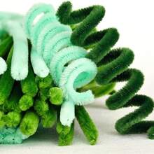 50/100/250PCS Pipe Cleaner Craft, Green Pipe Cleaner, Chenille Dry Various Stick Bulk Pipe Cleaner Craft Supplies, Used For Creative Craft Projects - Green - View 5