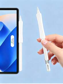 1/2/4/8入 矽膠筆套 防滑握把套 適用於第一代與第二代通用觸控筆 - 白色 - 查看 6