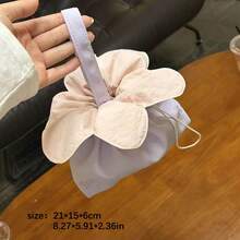 1pc Creative Flower Drawstring Portable Handbag, Fresh Large Capacity New Style Girl Travel Versatile Storage Bag, Sundries Organizer - Multicolor - View 10