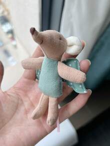 [Bayi Tikus Malaikat] 1 buah Boneka Tikus Mini Kain Buatan Tangan 10,5 cm untuk Bermain Peran dan Interaksi - Bayi Tikus Malaikat - View 11